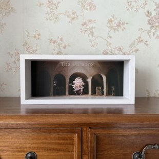 抽拉玻璃泡泡玛特进退之门盲盒收纳盒展示框盒送背景灯串点胶挂墙