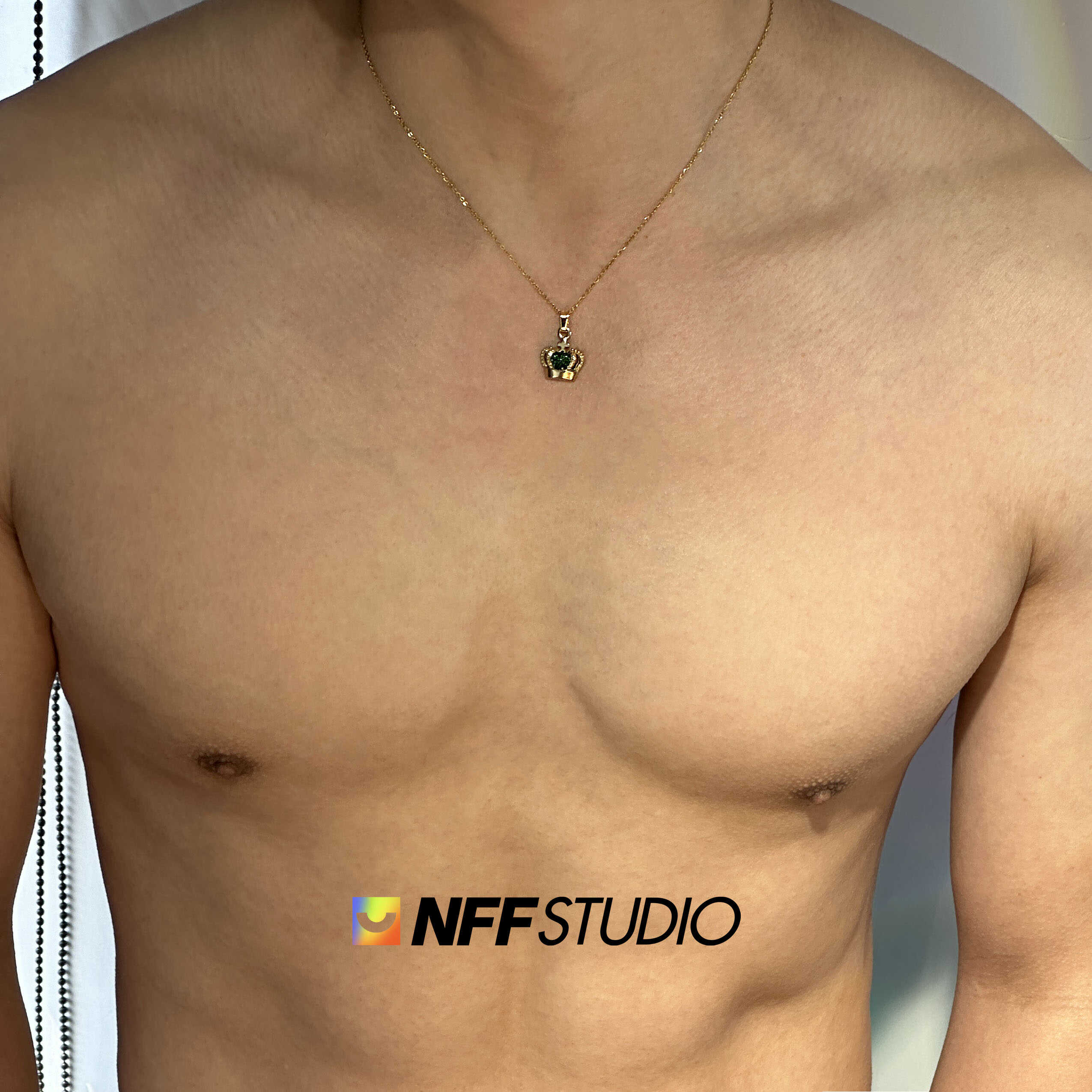 钛钢钛钢镀18k金锁骨链男女通用