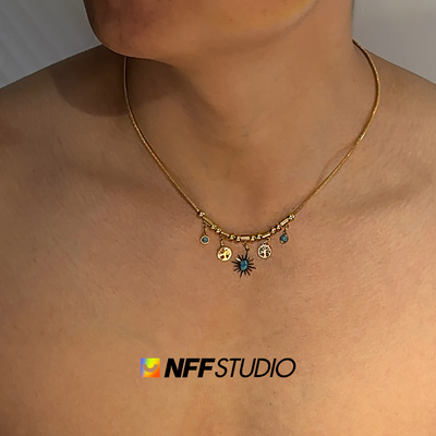 钛钢钛钢锁骨链男女通用