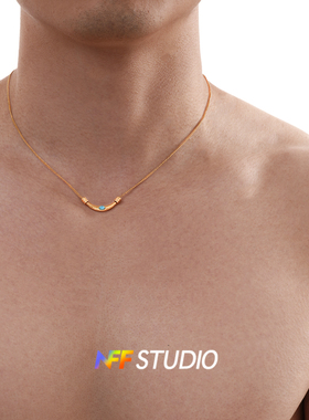 NFF复古微笑项链轻奢ins风锁骨链