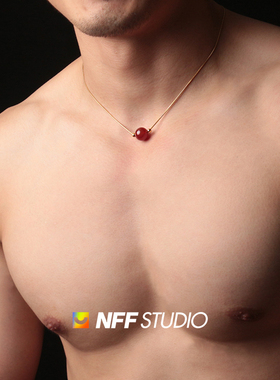 轻奢时尚高级玛瑙吊坠锁骨链