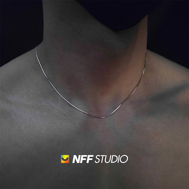 NFF925纯银项链高级感男女精细细蛇骨链银链素链潮锁骨链简约百搭
