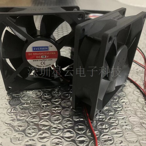 EVERWIN 8025风扇DC12/24/48V 2线直流风扇 大风量散热风扇8CM