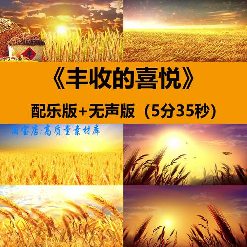 丰收的喜悦庆祝庆典舞蹈节目演出晚会舞台LED大屏幕背景视频素材