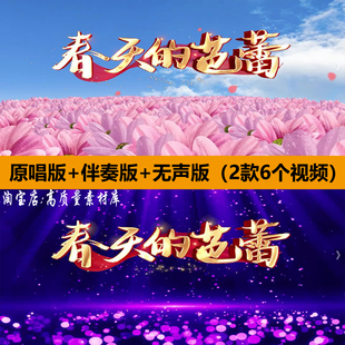 春天的芭蕾歌曲跳舞蹈节目表演出晚会舞台LED大屏幕背景视频素材