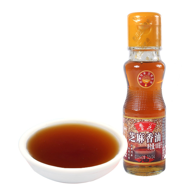 鲁花芝麻香油100ml*2瓶芝麻油麻油凉拌菜家用厨房调味蘸料调料品