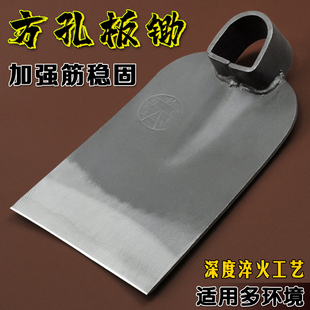 农用宽板锰钢种菜挖土大锄头户外多用开荒宽口家用全钢除杂草农具