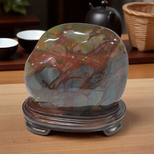 饰石头摆件A62 丽海石业产品乳源彩石观赏奇石头客厅办公室桌面装