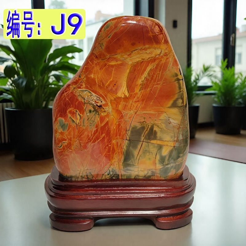 韶关乳源彩石多种色彩石头家居客厅茶几酒柜办公室桌面摆件J-B
