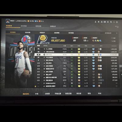 NBA 2kol2号nba2kol2乔治泡椒步行者五虎队套 如图阵容三个半满训
