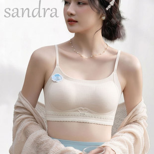 夏薄新款 裹胸冰丝无痕美背内衣女文胸小胸聚拢固定杯内搭蕾丝V领