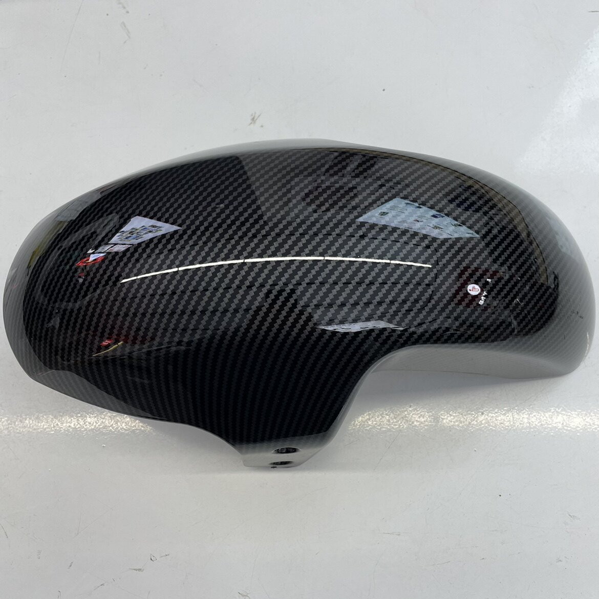 9号电动车e系前轮挡泥板碳纤维纹e80e100/e125/e200p通用水转印