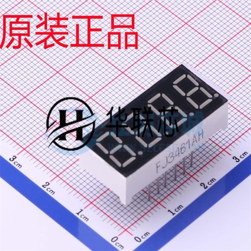 志浩FJ3461AH 红色 4位0.36英寸共阴极30mmx14mmx7.2mmLED数码管