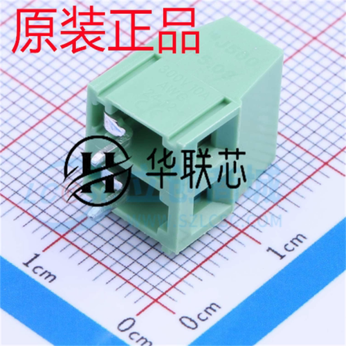 全 WJ500V-5.08-2P螺钉式接线端子 间距5.08mm 直插 绿色 可拼接