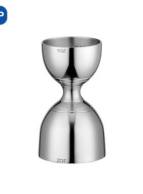 KLP不锈钢印第安式量酒器量杯盎司杯30/60ml带刻度双头jigger