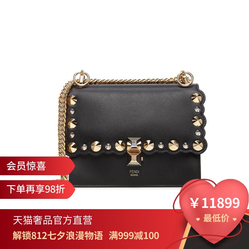 FENDI/·ÒµÏ ¾µä¿îºÚɫţƤö¤²¨À˱ßʱÉаٴ¼ç°üб¿æ°üÅ®°ü