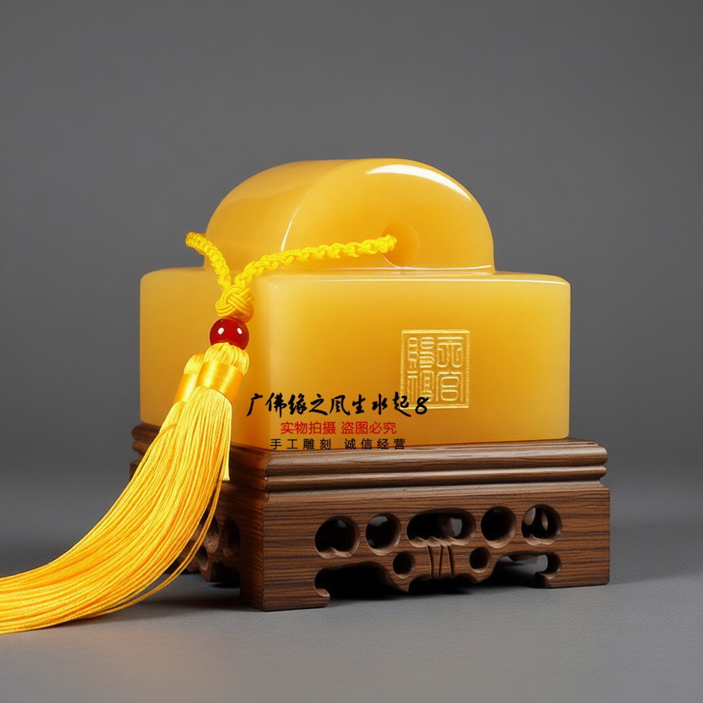 天然黄玉玉玺摆件手工雕刻印章玉玺中式家居办公室招财风水工艺品