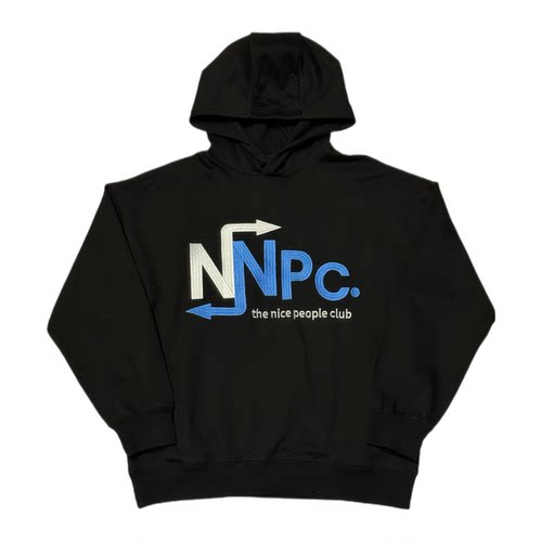 BurningDreamers 恶搞“NPC”刺绣卫衣美式复古街头休闲情侣卫衣