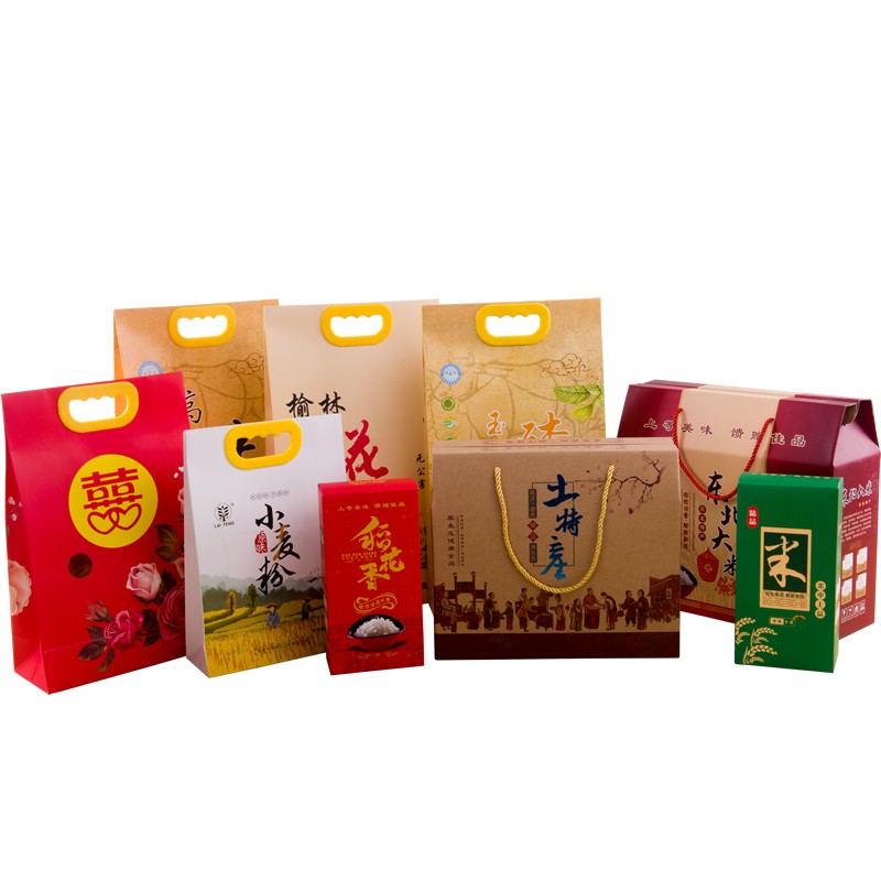 定制牛皮纸大米包装袋小米袋塑料袋米砖袋杂粮面粉茶叶干果礼品盒