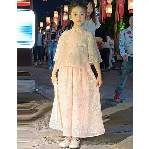 新款2026夏装女童夏季中式国风中国儿童汉服洋气两件套套装