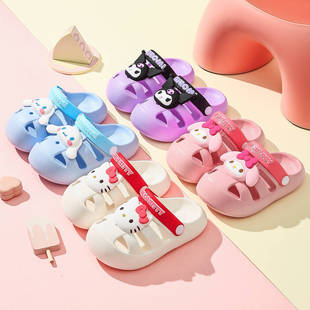 宝宝拖鞋女童洞洞鞋夏季幼儿室内洗澡儿童凉拖鞋洋气外穿沙滩防滑