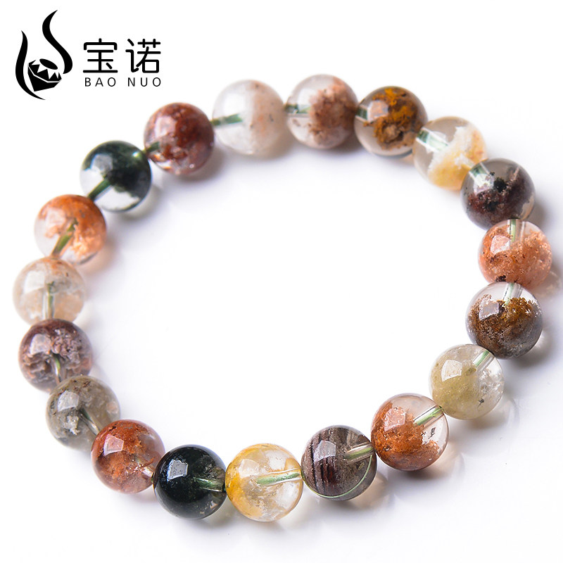 彩幽灵聚宝盆手链男女款巴西四季红绿幽灵多宝水晶手串饰品礼物 宝诺旗舰店