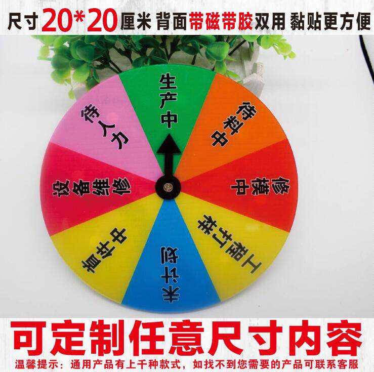 设备状态标识牌 运行停机强磁旋转牌 注塑机机器运行故障维修牌