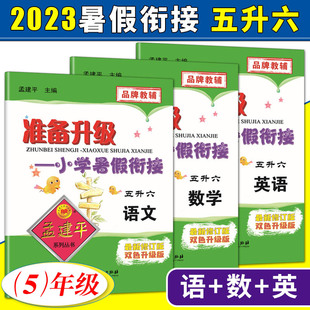 英语 暑假衔接教材同步练习测试题 语文 5年级升6年级暑假作业 预习六年级上 数学 备考2023孟建平准备升级小学暑假衔接五升六