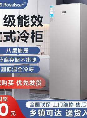 [荣事达]立式冰柜家用小型超低温全冷冻一级节能厨房冷柜US迷你冰
