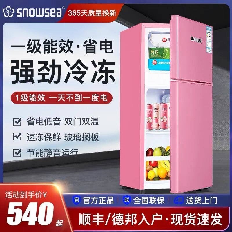 香雪海冰箱小型家用大容量双开门宿舍一人出租房冰柜冷冻冷藏静音