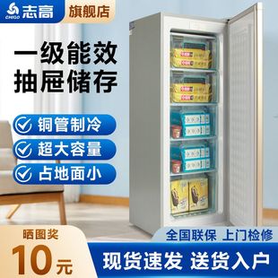 志高立式冰柜家用小型冷冻迷你速冻商用抽屉式母乳柜节能省电冰箱
