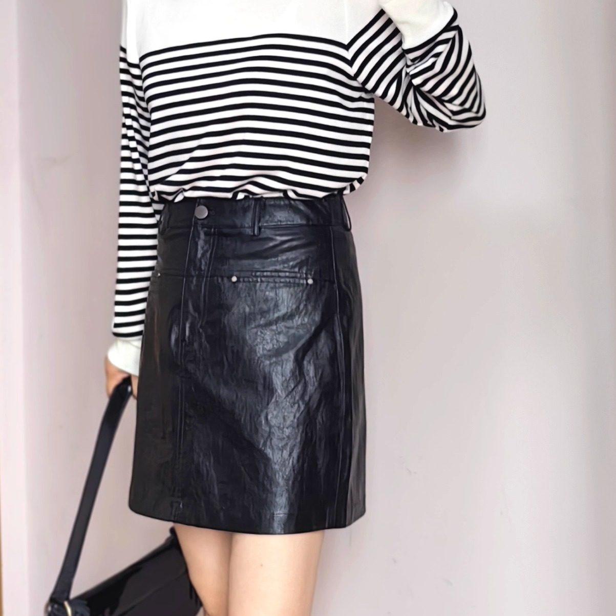 绿袖子甜酷机车PU短裙A摆高腰半身裙小个子防走光半裙,女装/女士精品,半身裙,淘宝优惠券,粉丝福利购,淘宝优惠卷