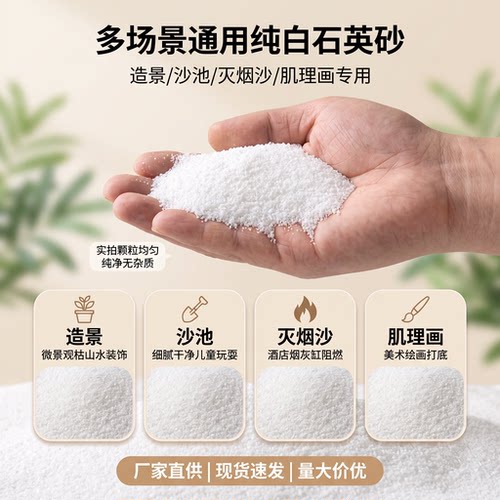 石英砂颗粒枯山水白砂造景细沙酒店垃圾桶灭烟灰缸白沙沙子石英沙