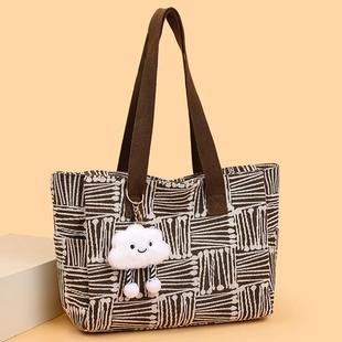 2025新款女包牛津布大容量托特包通勤百搭单肩包简约休闲手提包包