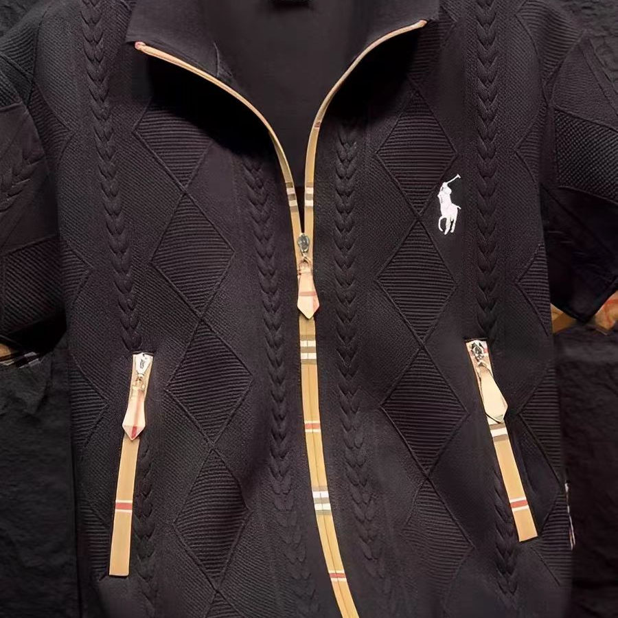 (网络图慎用有大货)休闲外套时尚立领拉链开衫短袖313B-WY515-P60,男装T恤,星座313B