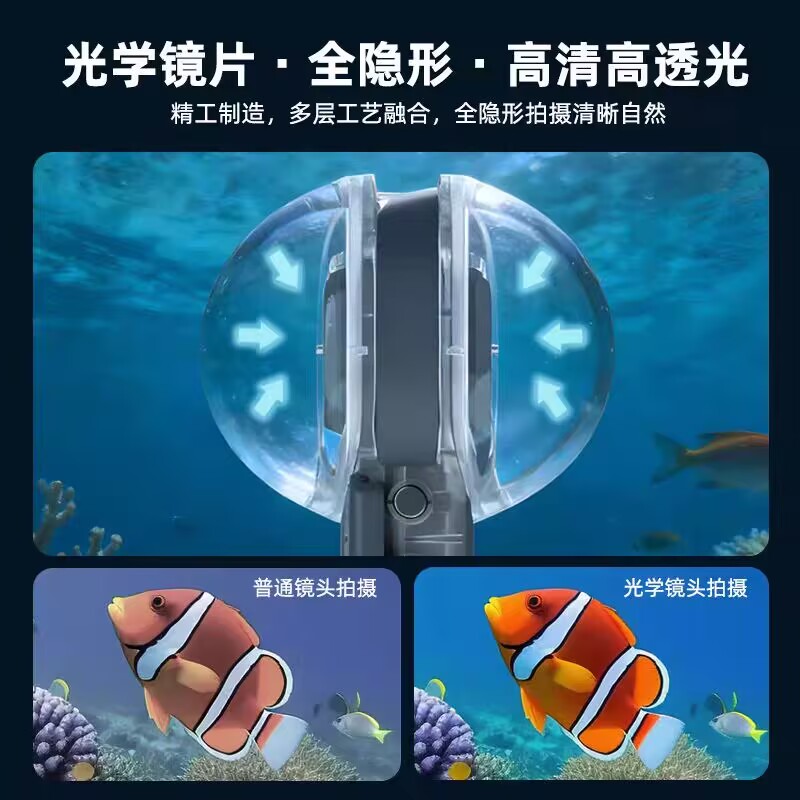 海蛙适用影石Insta360X5全隐形无拼接潜水防水壳水下拍摄浮潜配件