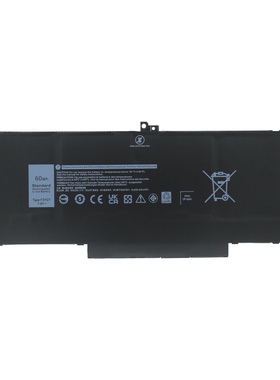 戴尔 Latitude E7280 7290 7380 7390 7480 7490 F3YGT笔记本电池