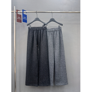 长裤 宽松显瘦休闲裤 女 高腰抽绳细闪亮片星空卫裤 欧货2025秋冬时尚