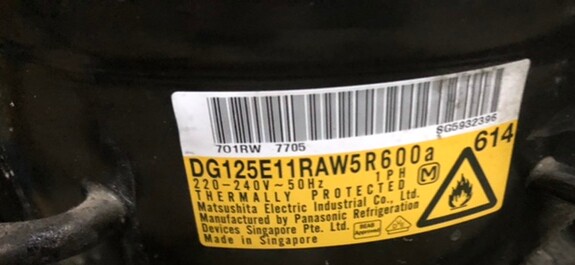 西门子双门冰箱DG125E11RAW5R600a压缩机原装配件
