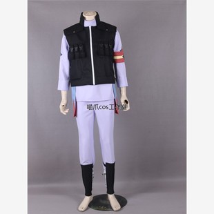 动漫Cosplay男装 火影忍者宇智波佐助木叶警卫队副队长装 现货