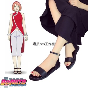 火影忍者新剧场版博人传春野樱小樱专用凉鞋动漫Cosplay配件现货