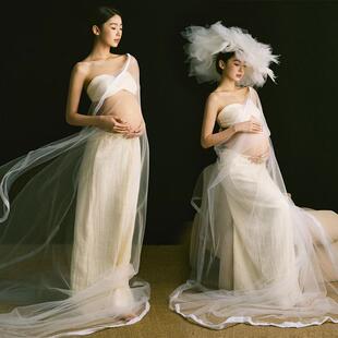 影楼主题孕妇照服装新款孕妈艺术照飘逸优雅高级感孕妇照摄影衣服