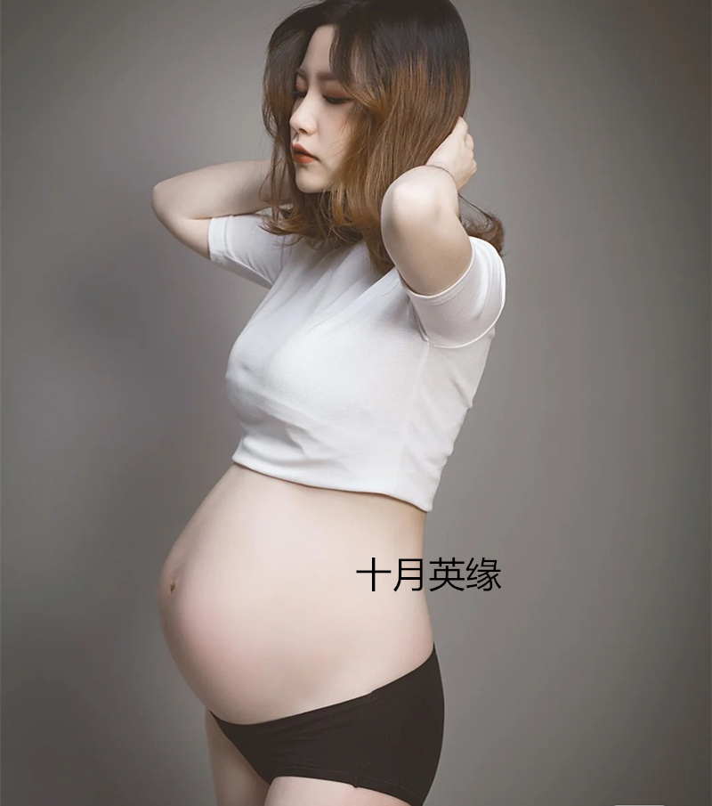 孕妇拍照写真服装T桖上衣女短袖显瘦露肚脐纯棉性感大肚妈咪照 孕妇装/孕产妇用品/营养 影楼服装 原图主图