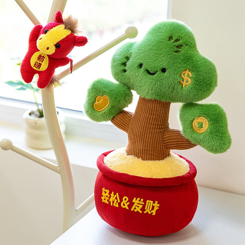 创意躺着赚钱马公仔毛绒玩具轻松发财玩偶马年吉祥物送老公老婆