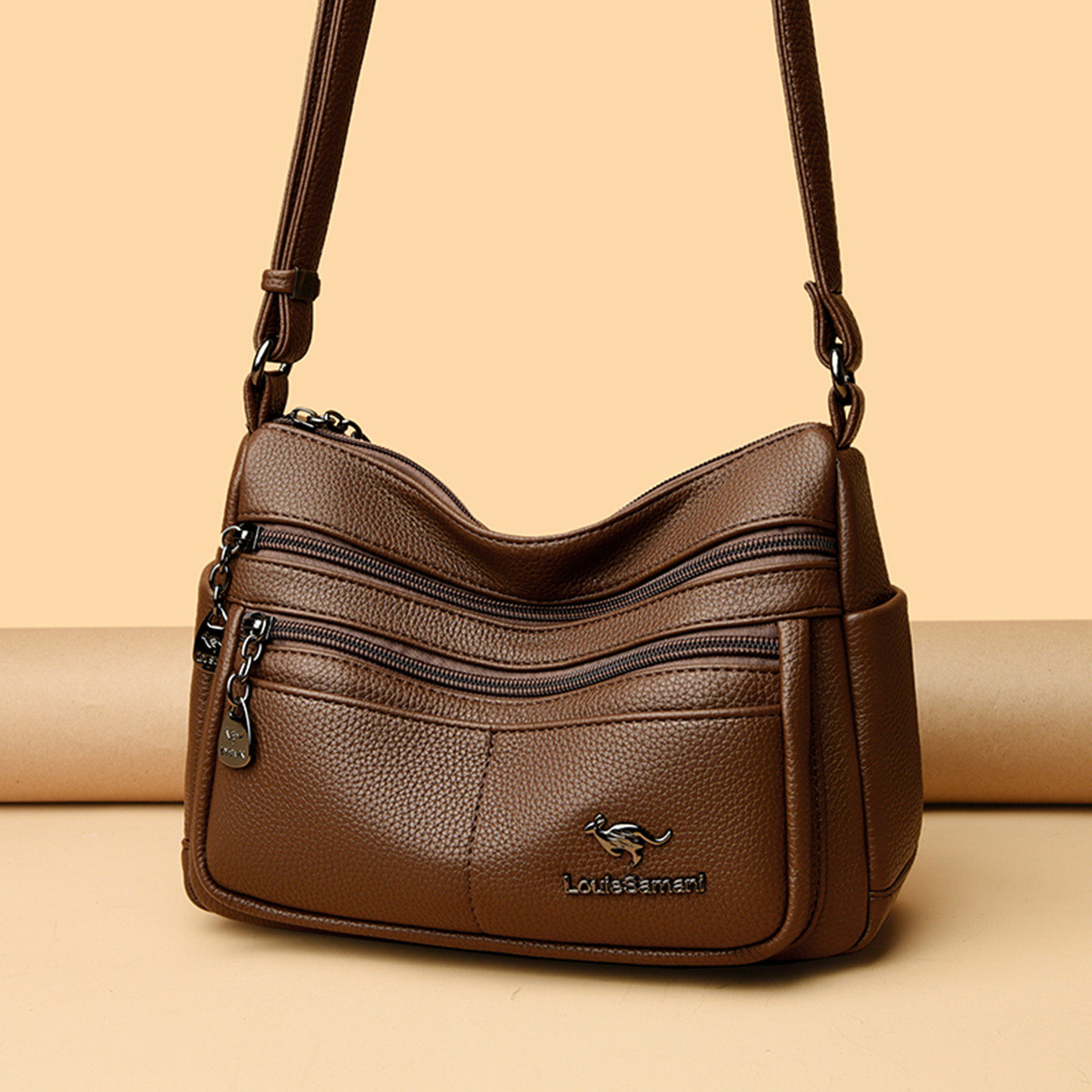 品牌真皮斜挎包包2026新款小包单肩包妈妈包女士大容量包百搭牛皮