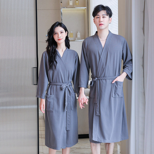 男士夏季宽松吸水浴袍女睡袍浴巾