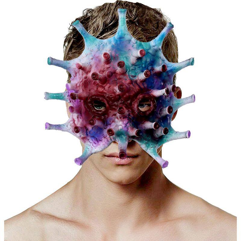 抗疫宣传道具病毒面具万圣节新品化妆舞会面具cosplay派对头套,模玩/动漫/周边/娃圈三坑/桌游,面具/头套,淘宝优惠券,粉丝福利购,淘宝优惠卷