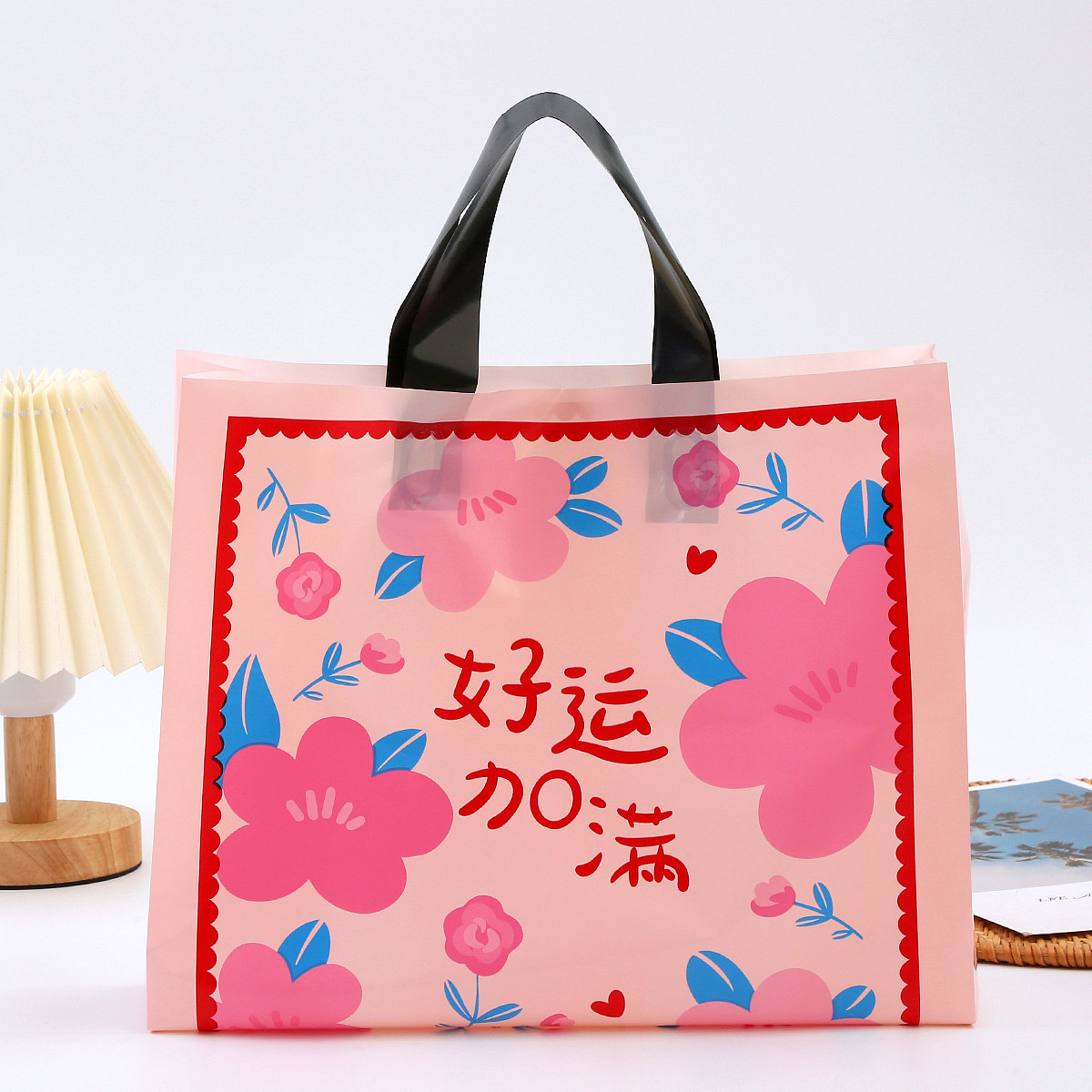 红色好运礼品袋手提包装袋服装店手提塑料礼品购物袋定制logo胶袋,包装,礼品袋/塑料袋,淘宝优惠券,粉丝福利购,淘宝优惠卷