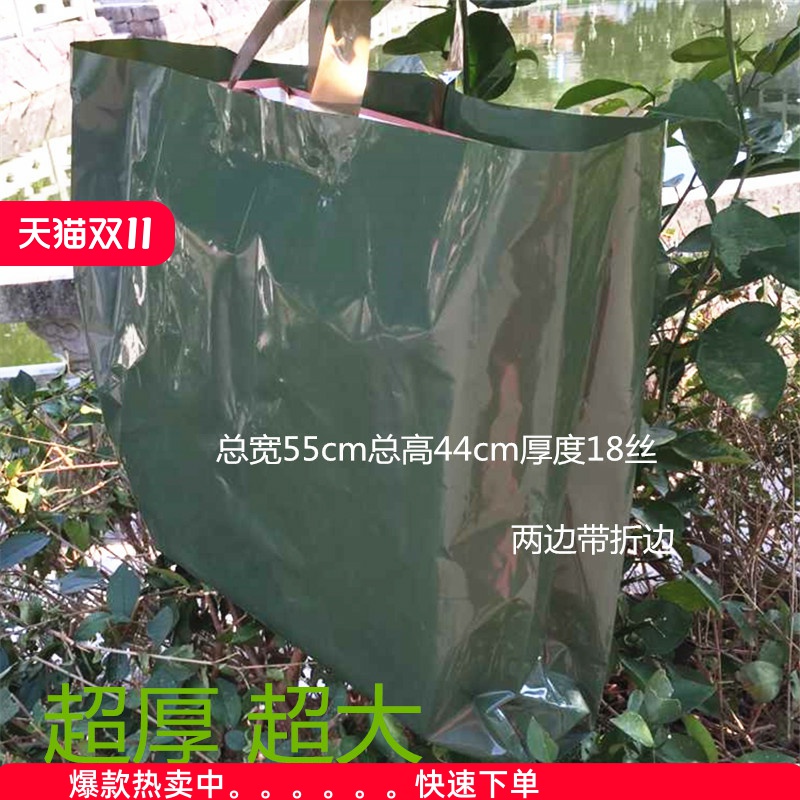 包邮大号墨绿色服装店袋子批发塑料袋包装袋礼品袋手提袋子50只