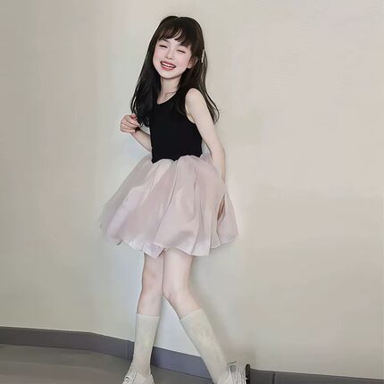女童连衣裙2026夏季新款超好看蓬蓬公主裙小童绝美气质网纱芭蕾裙